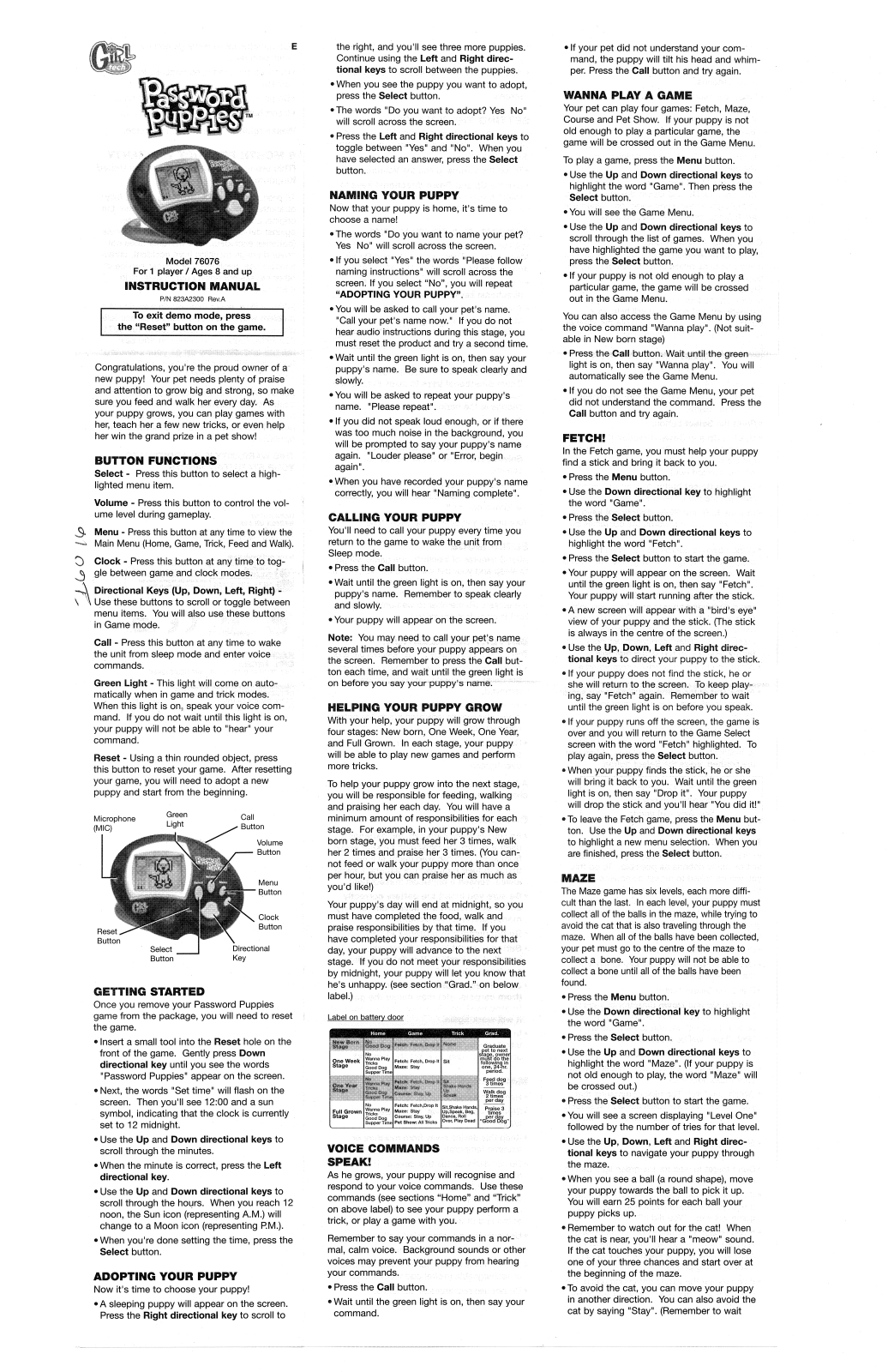 Fisher-Price I1026, I1206 Instruction Sheet