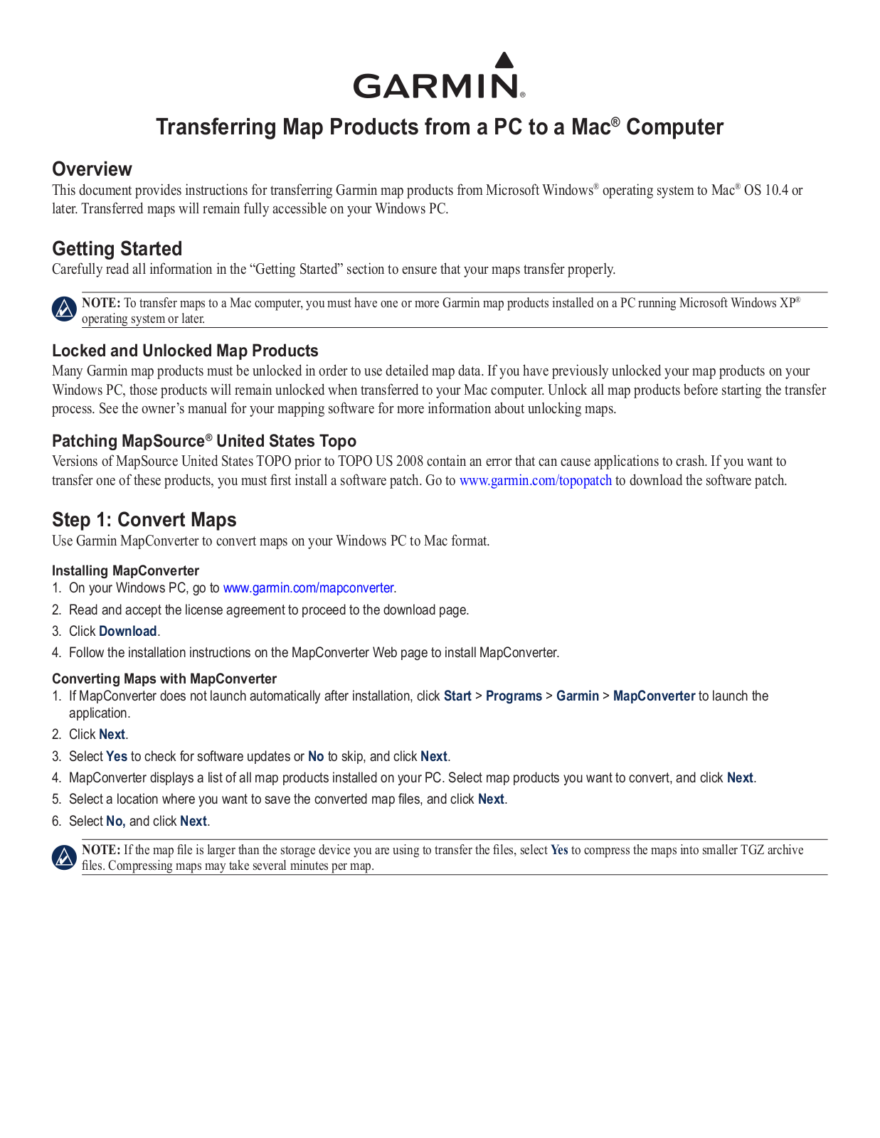 Garmin MapSource, NAVTEQ Traffic Reference Guide