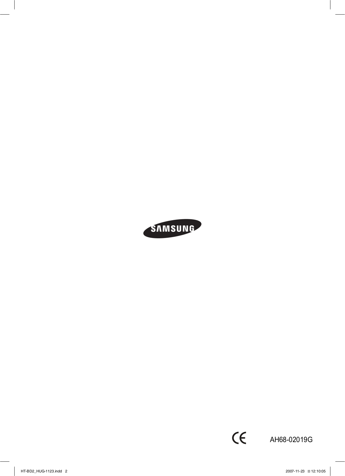 Samsung HT-BD2 User Manual