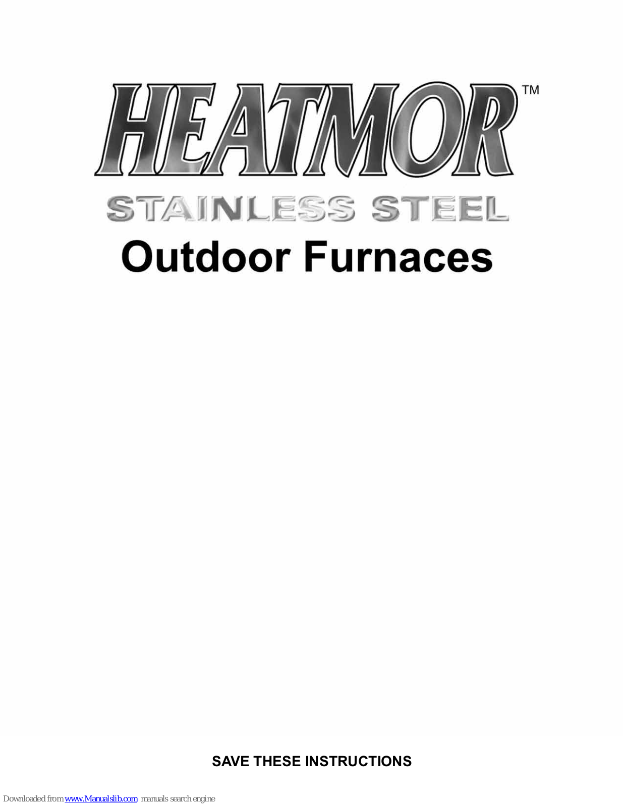 Heatmor 400-4S User Manual