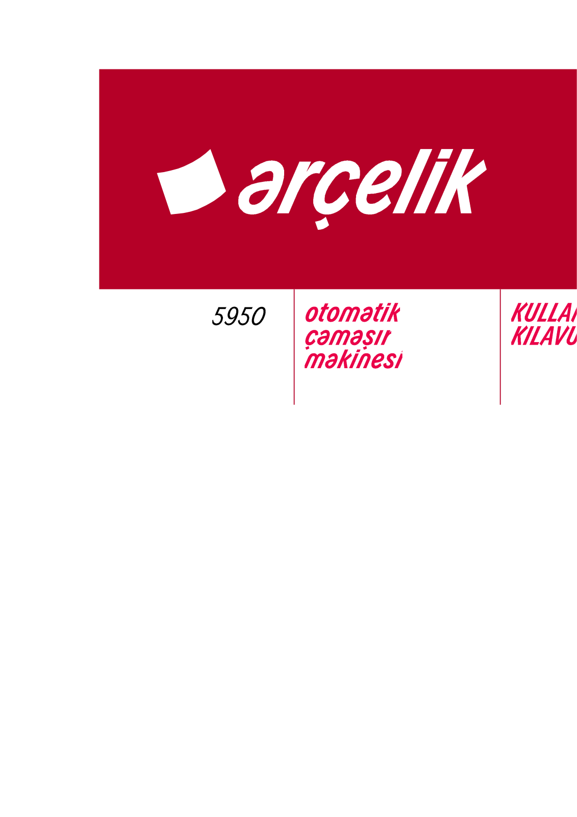 Arçelik 5950 User manual