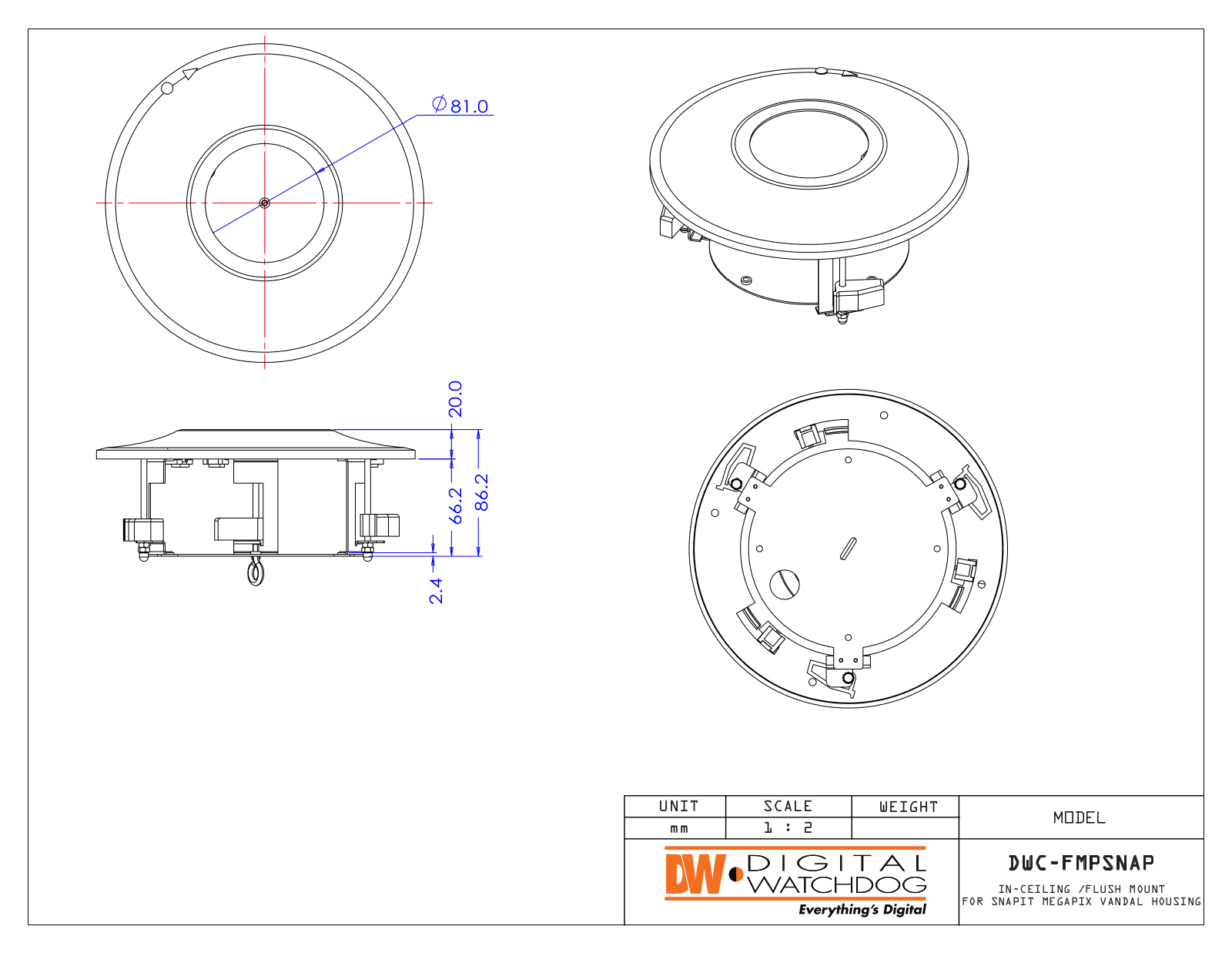 Digital Watchdog DWC-FMPSNAP Specsheet