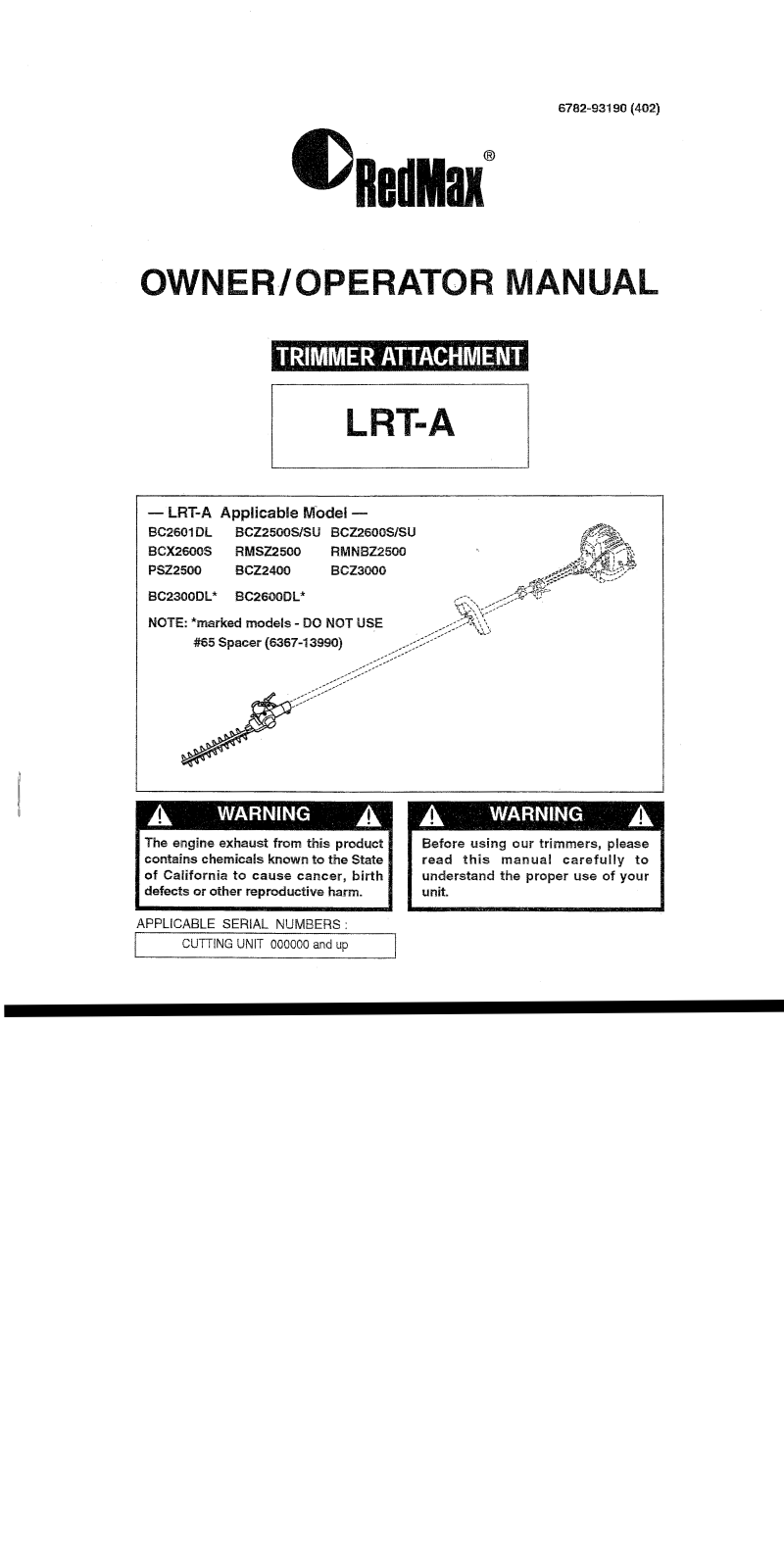 RedMax LRT-A User Manual - ManualMachine.com