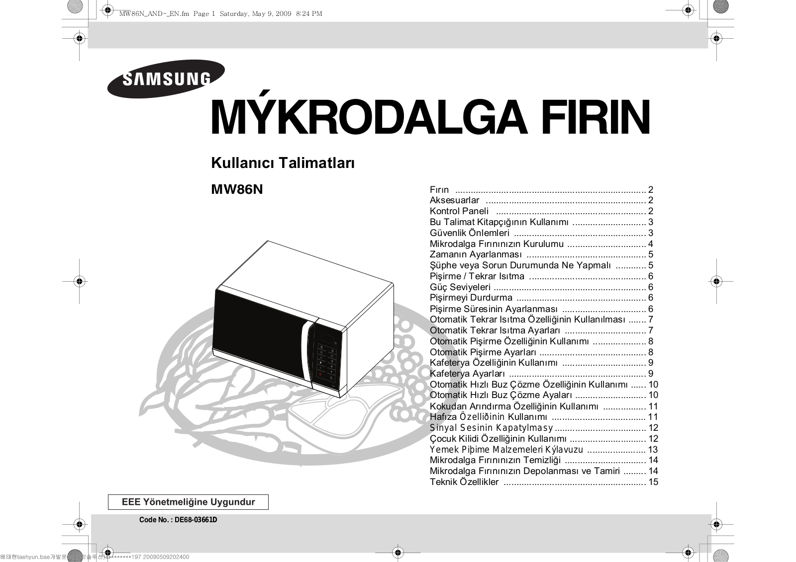 Samsung MW86N User Manual