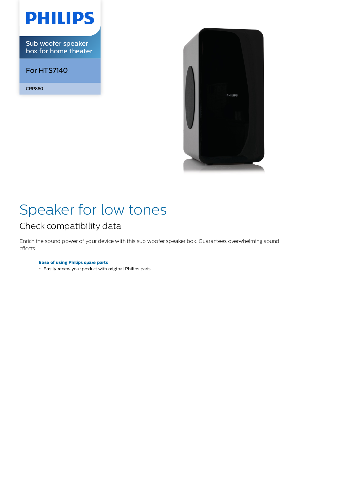 Philips CRP880/01 leaflet - ManualMachine.com