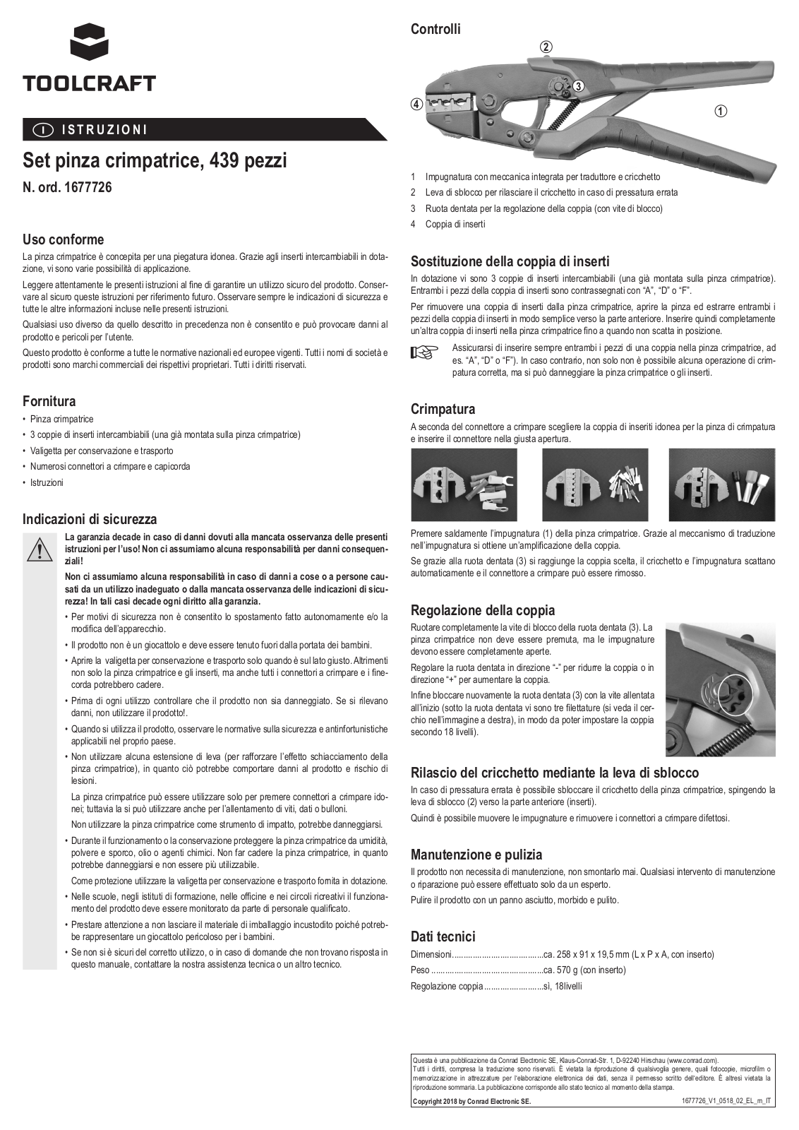 TOOLCRAFT 1677726 Instructions