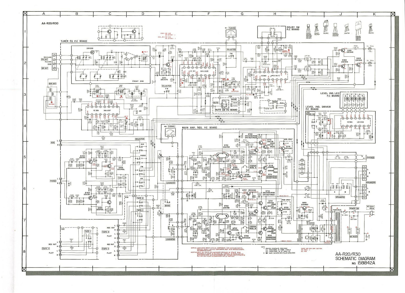 Akai AAR-30, AAR-20 Schematic