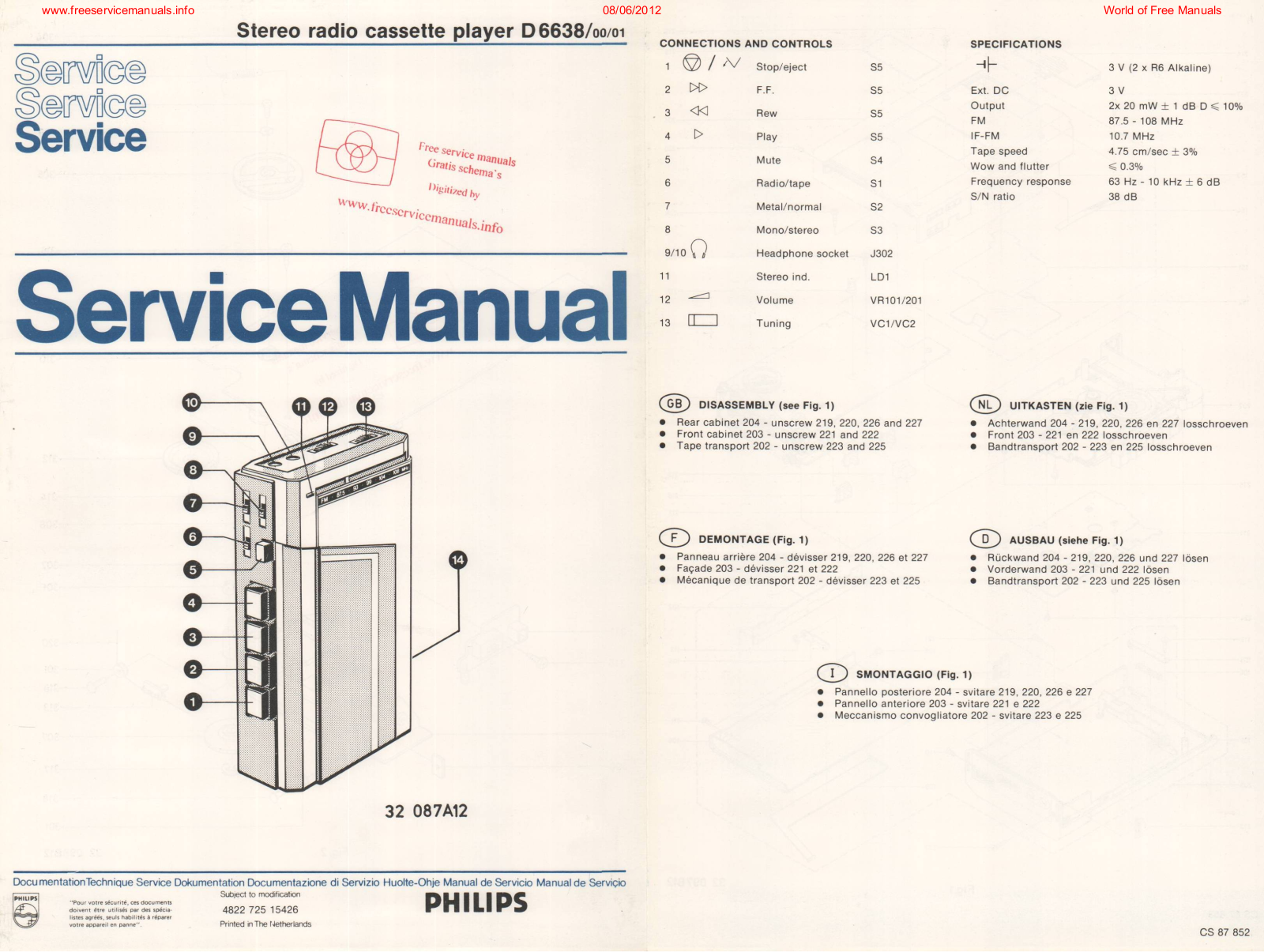 Philips _d_6638 Datasheet - ManualMachine.com