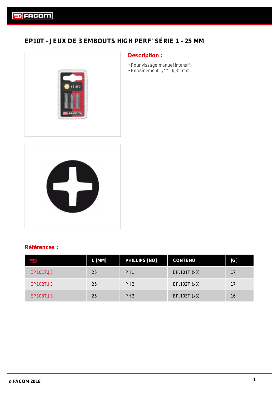Facom EP102T.J3 Specification - ManualMachine.com
