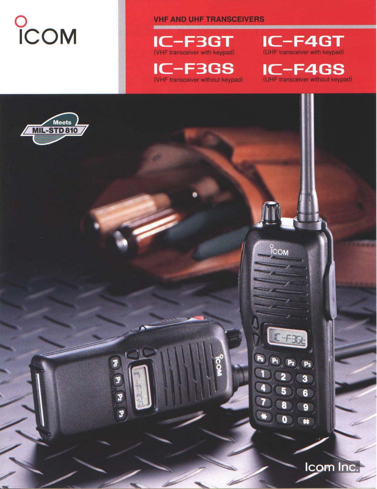 Icom IC-F4GS, IC-F4GT, IC-F3GS, IC-F3GT Datasheet