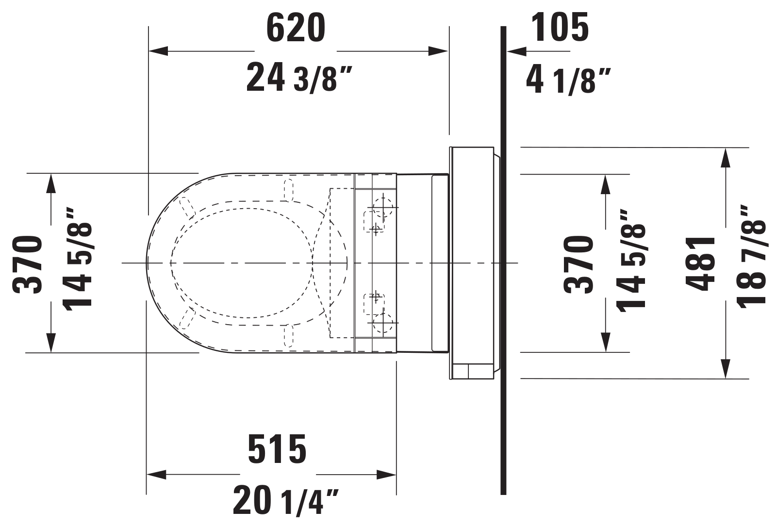 Duravit DRV2123 Dimensions - ManualMachine.com