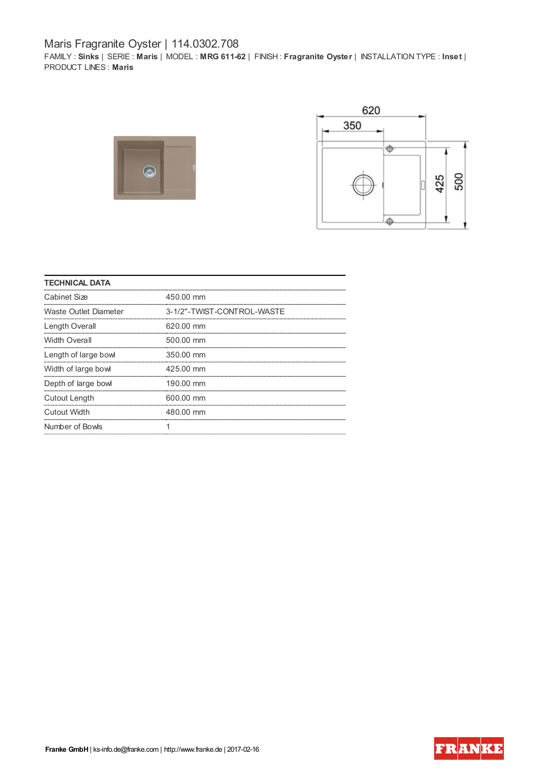 Franke 114.0302.708 Service Manual