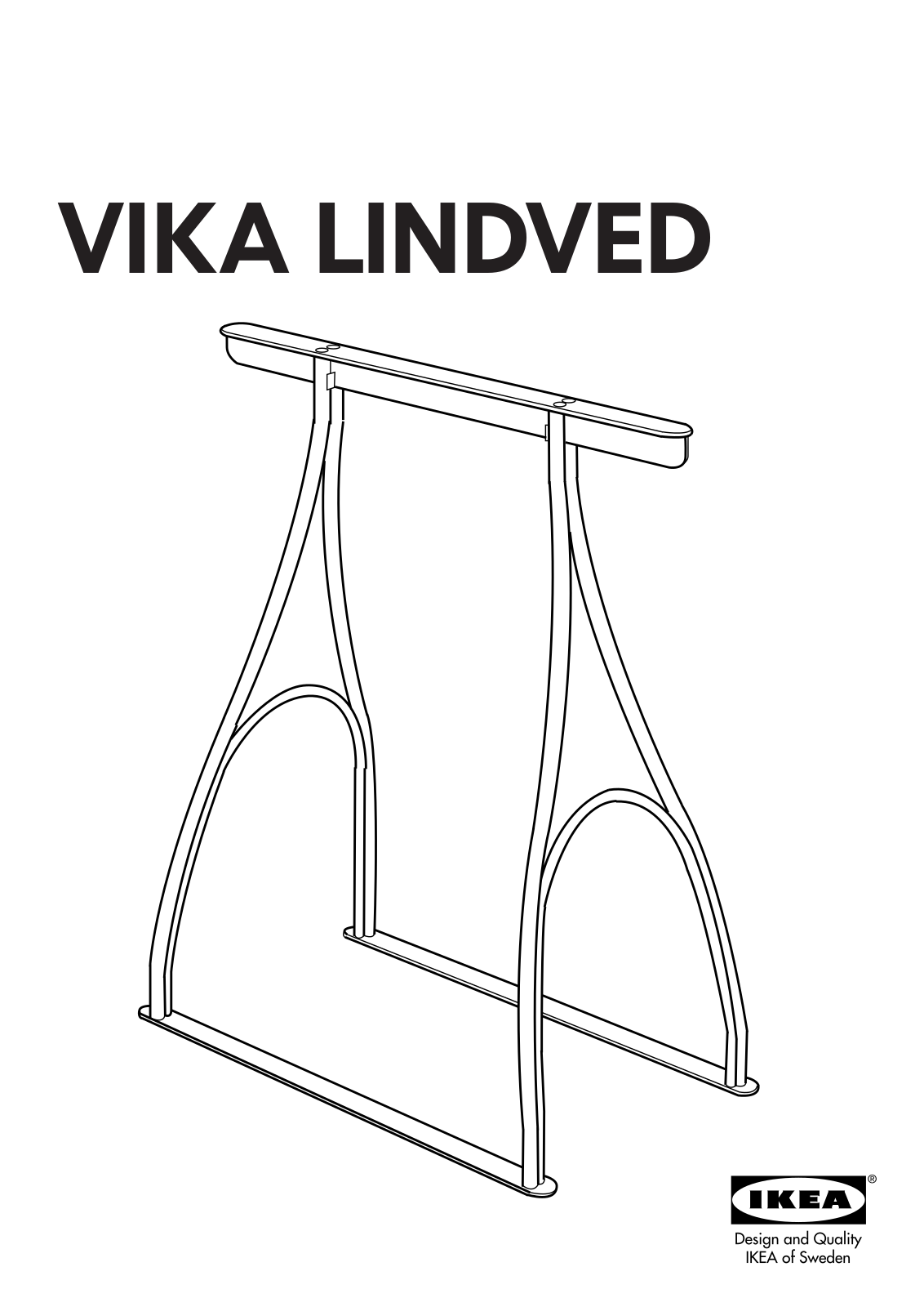 IKEA VIKA LINDVED TRESTLE 23X28 Assembly Instruction