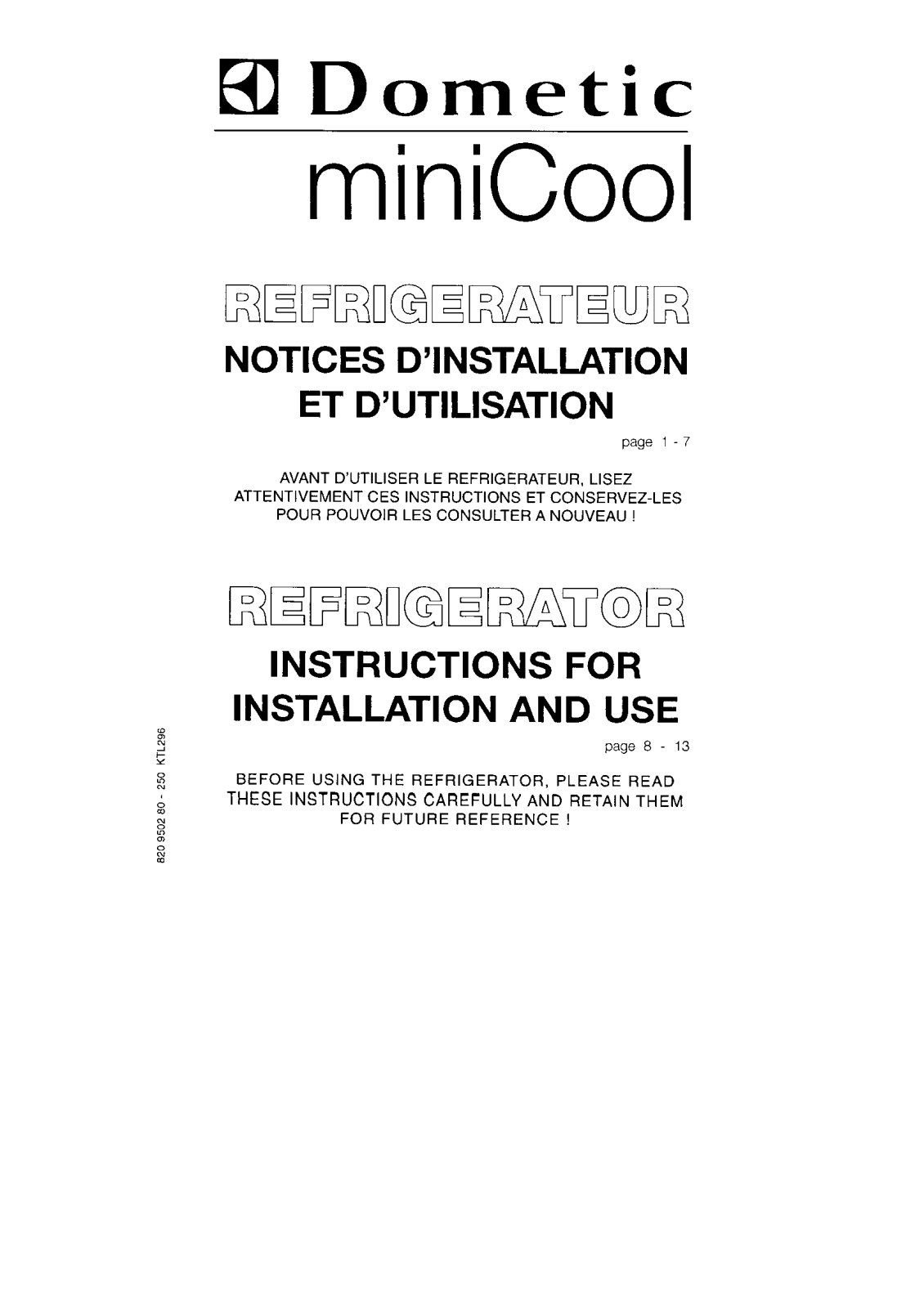 Dometic RA140, EA3140 User Manual