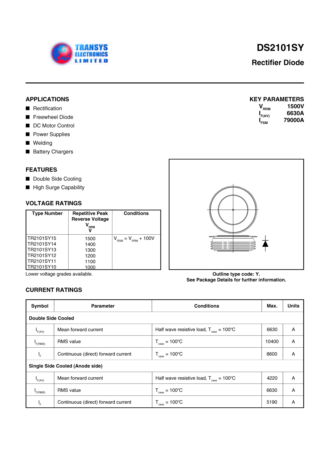 TEL TR2101SY14, TR2101SY13, TR2101SY12, TR2101SY10 Datasheet