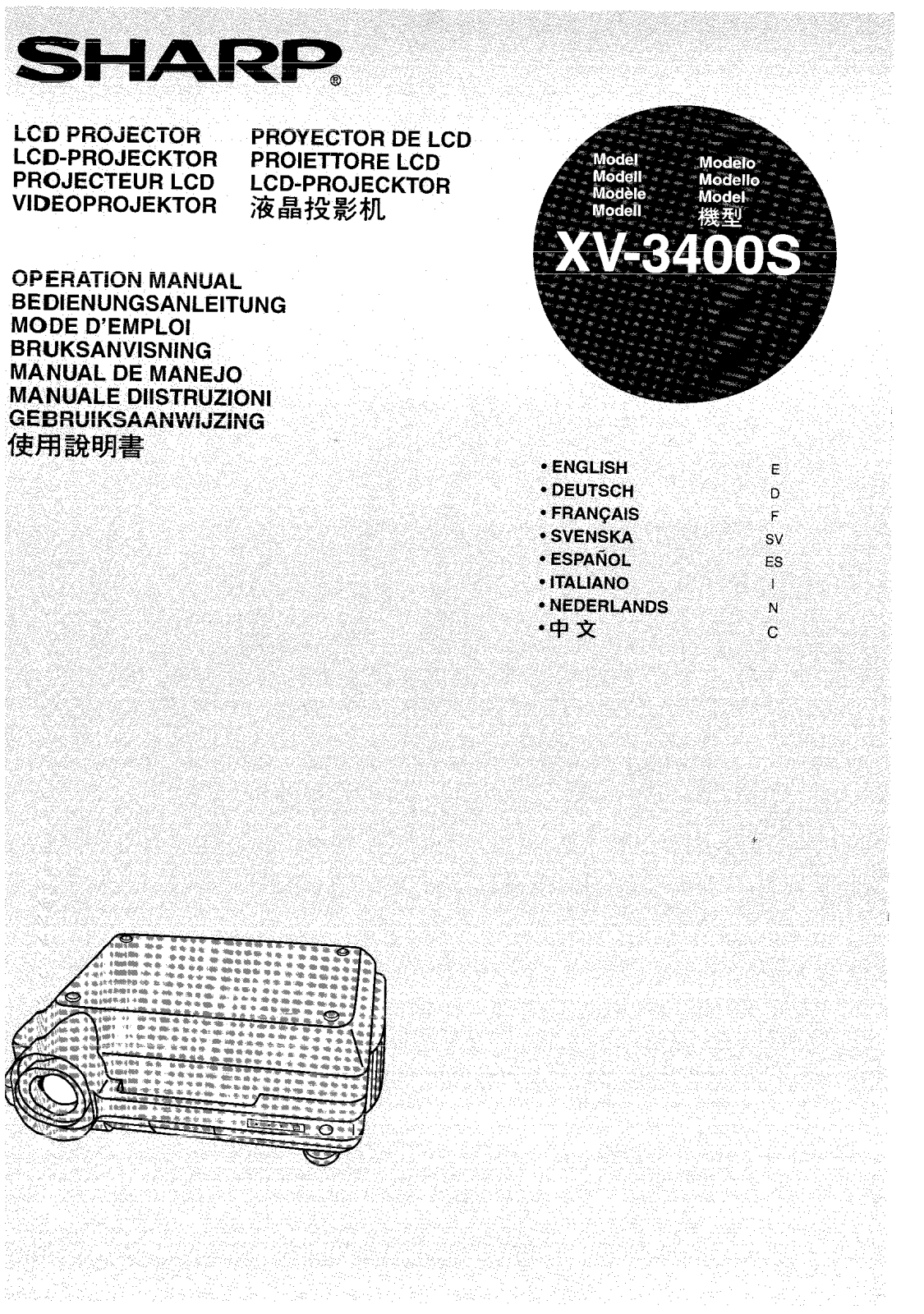 Sharp XV-3400S OPERATION MANUAL