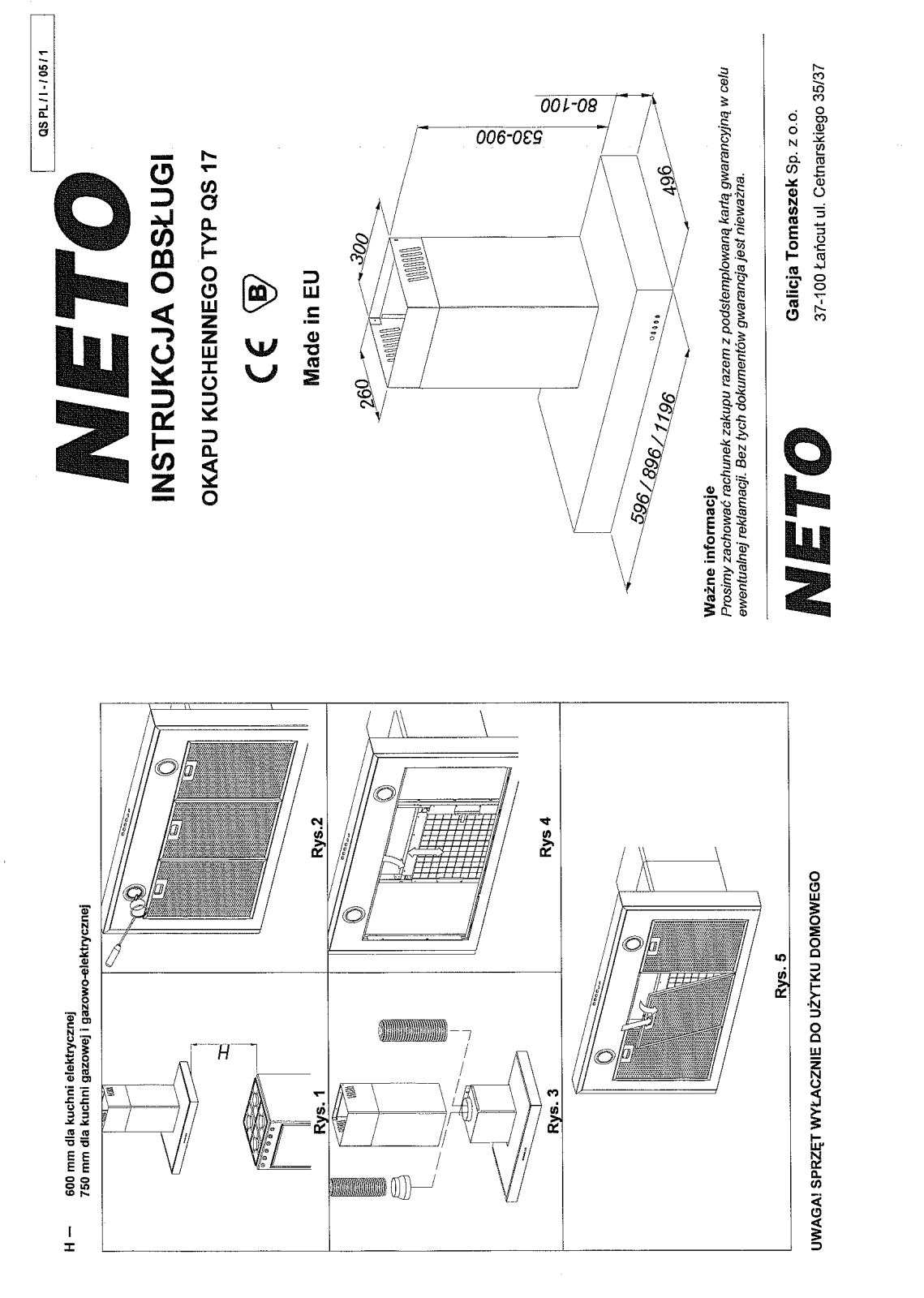 Neto QS 17 User Manual