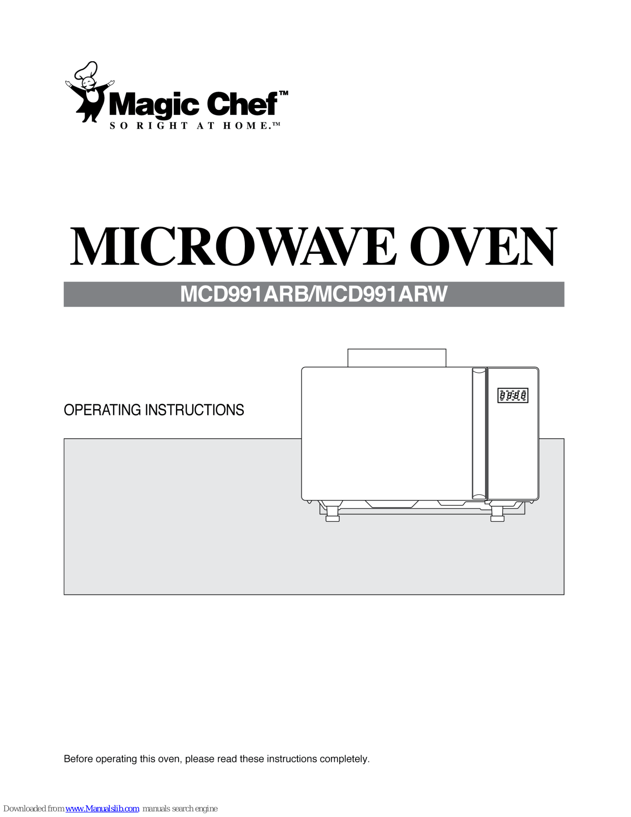 Magic Chef MCD991ARW User Manual