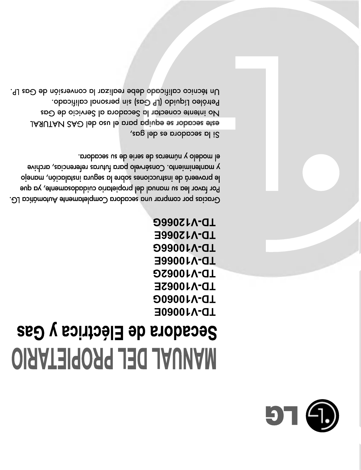 LG TD-V10066G Owner's Manual