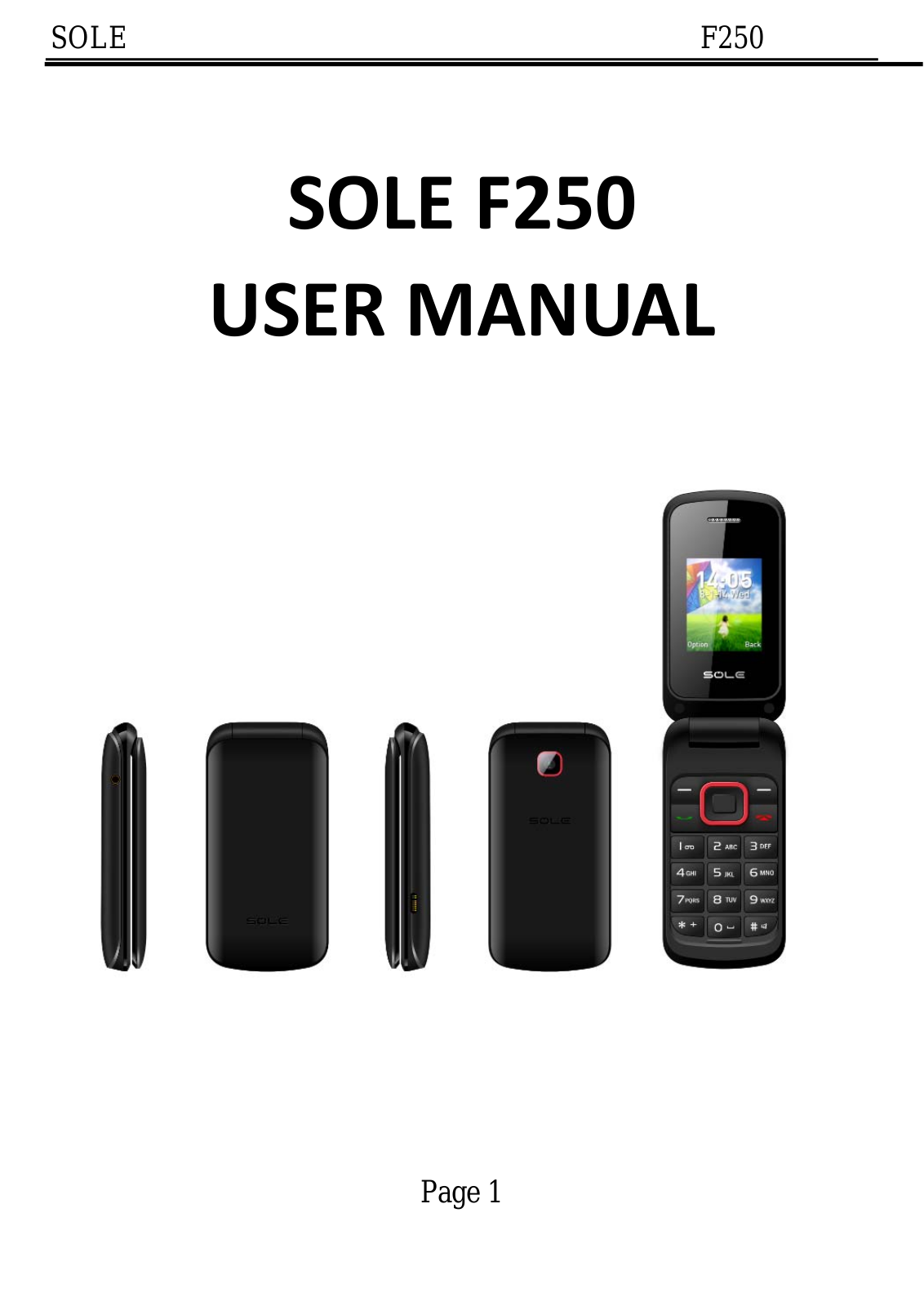 Sole F250 User Manual