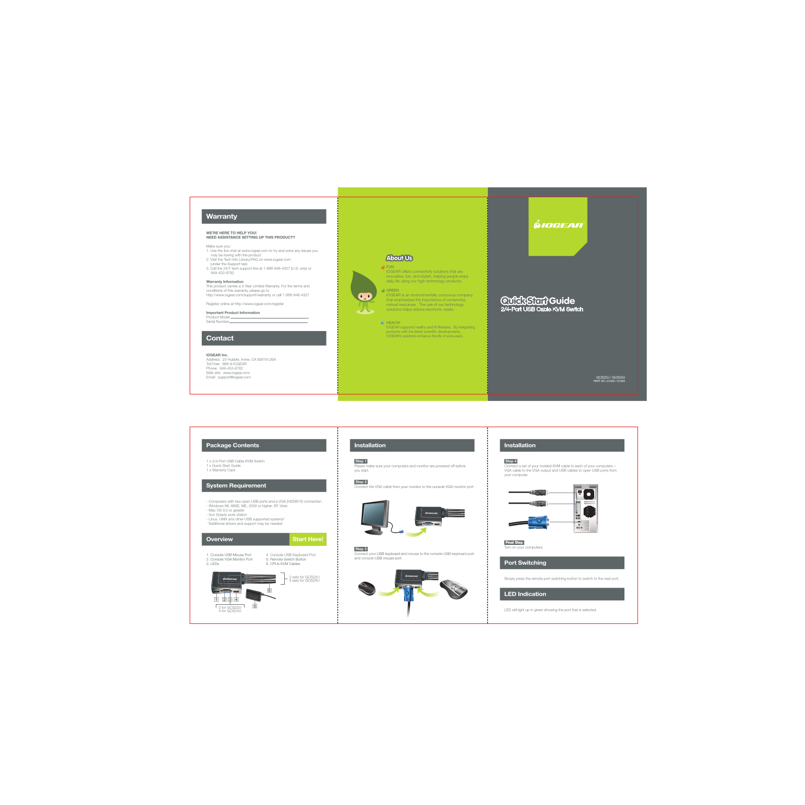 Iogear GCS24U, GCS22U User Manual