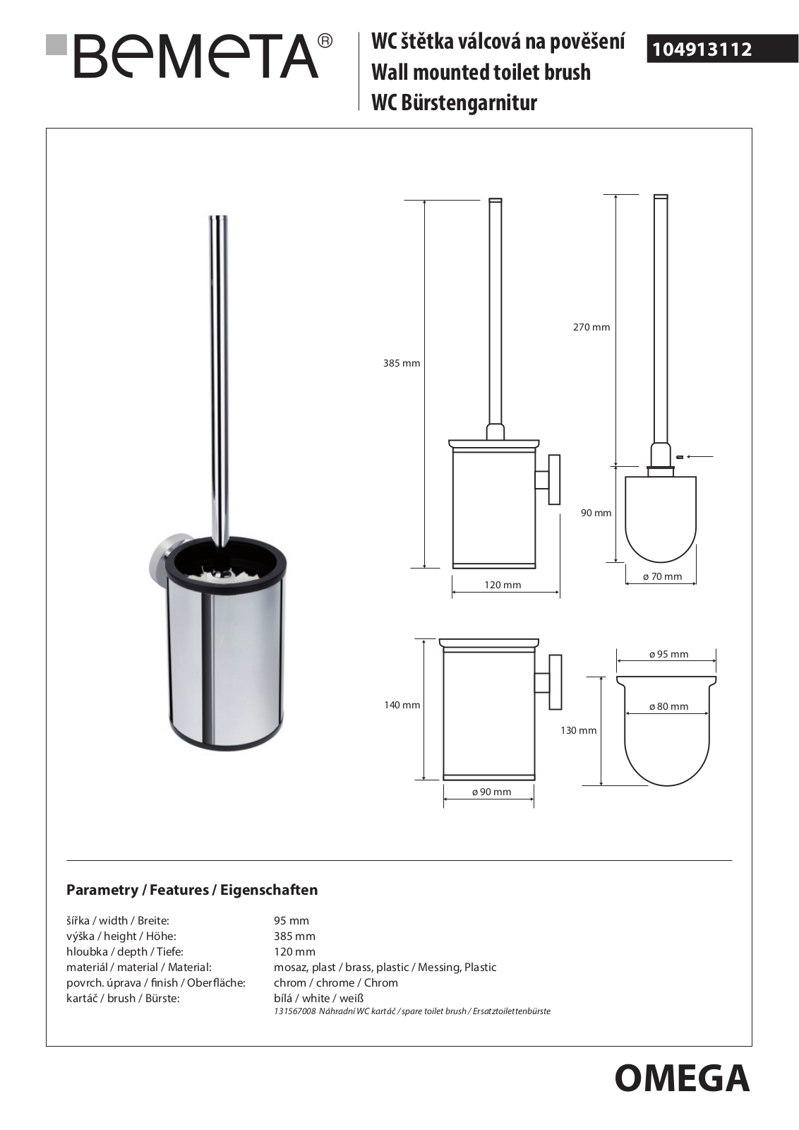 Bemeta Omega 104913112 User guide