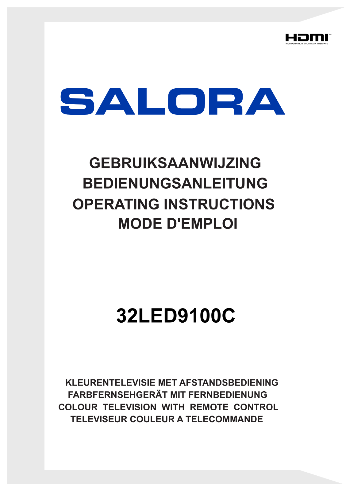 Salora 32LED9100C User Manual