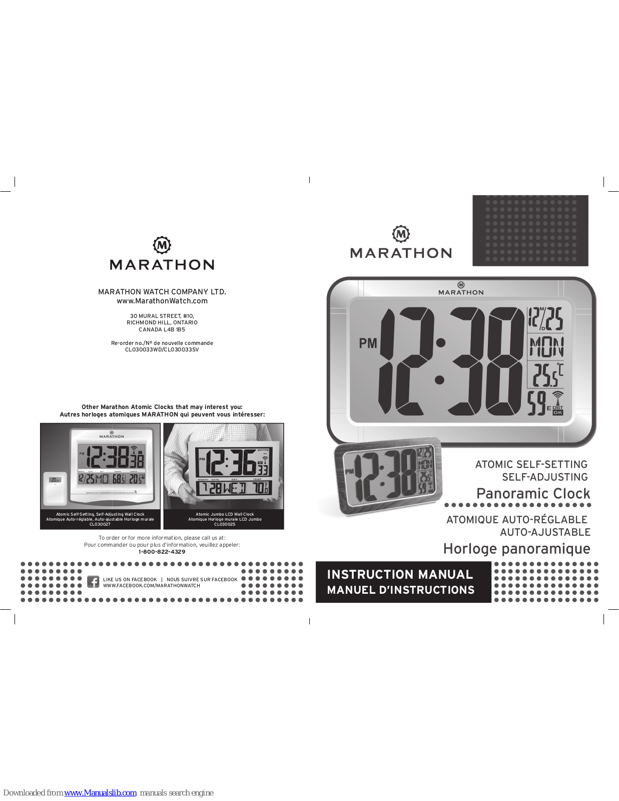 Marathon CL030033WD, CL030033SV Instruction Manual