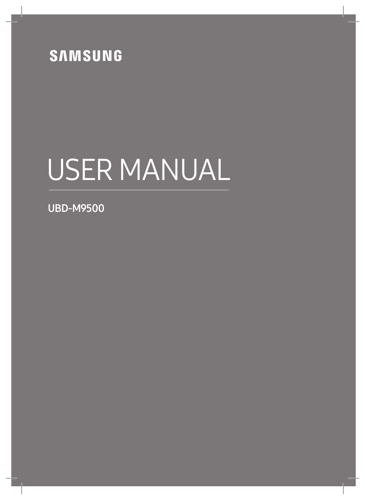 Samsung UBD-M9500 Operation Manual