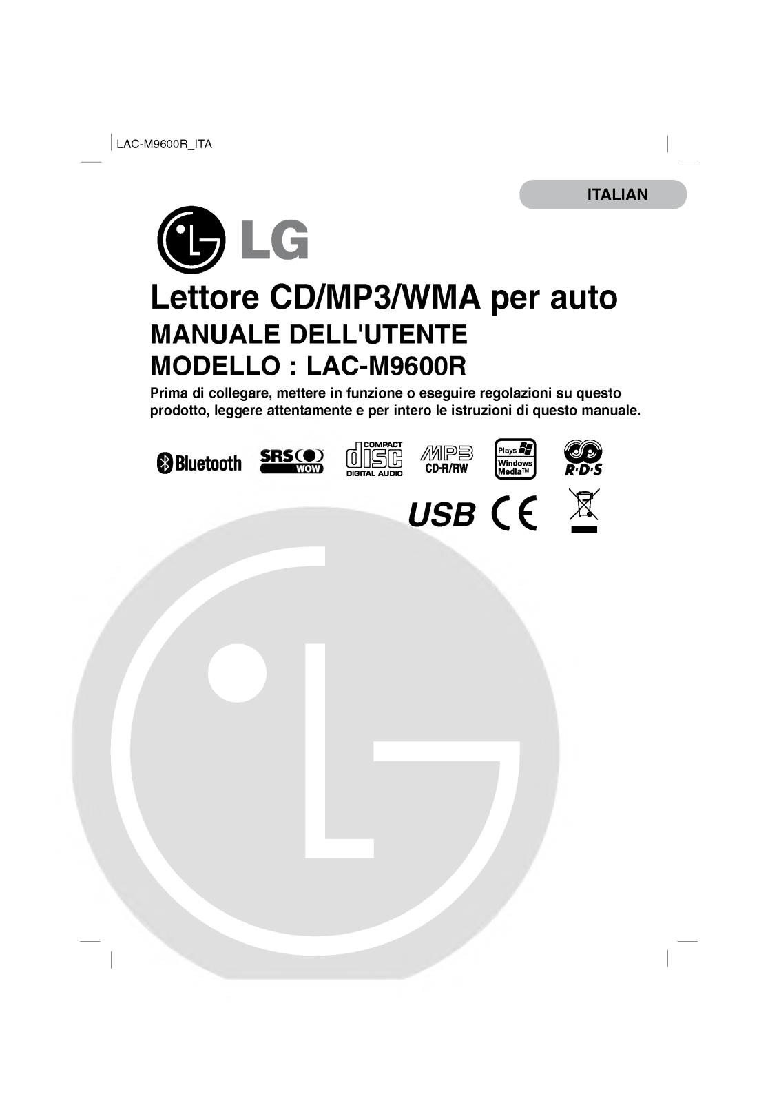 Lg LAC-M9600R User Manual