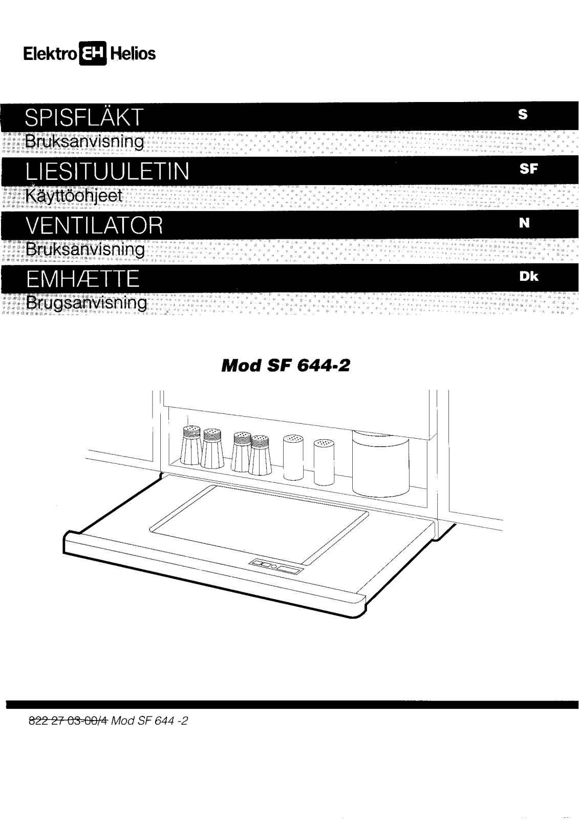 Elektro helios SF644-2 User Manual