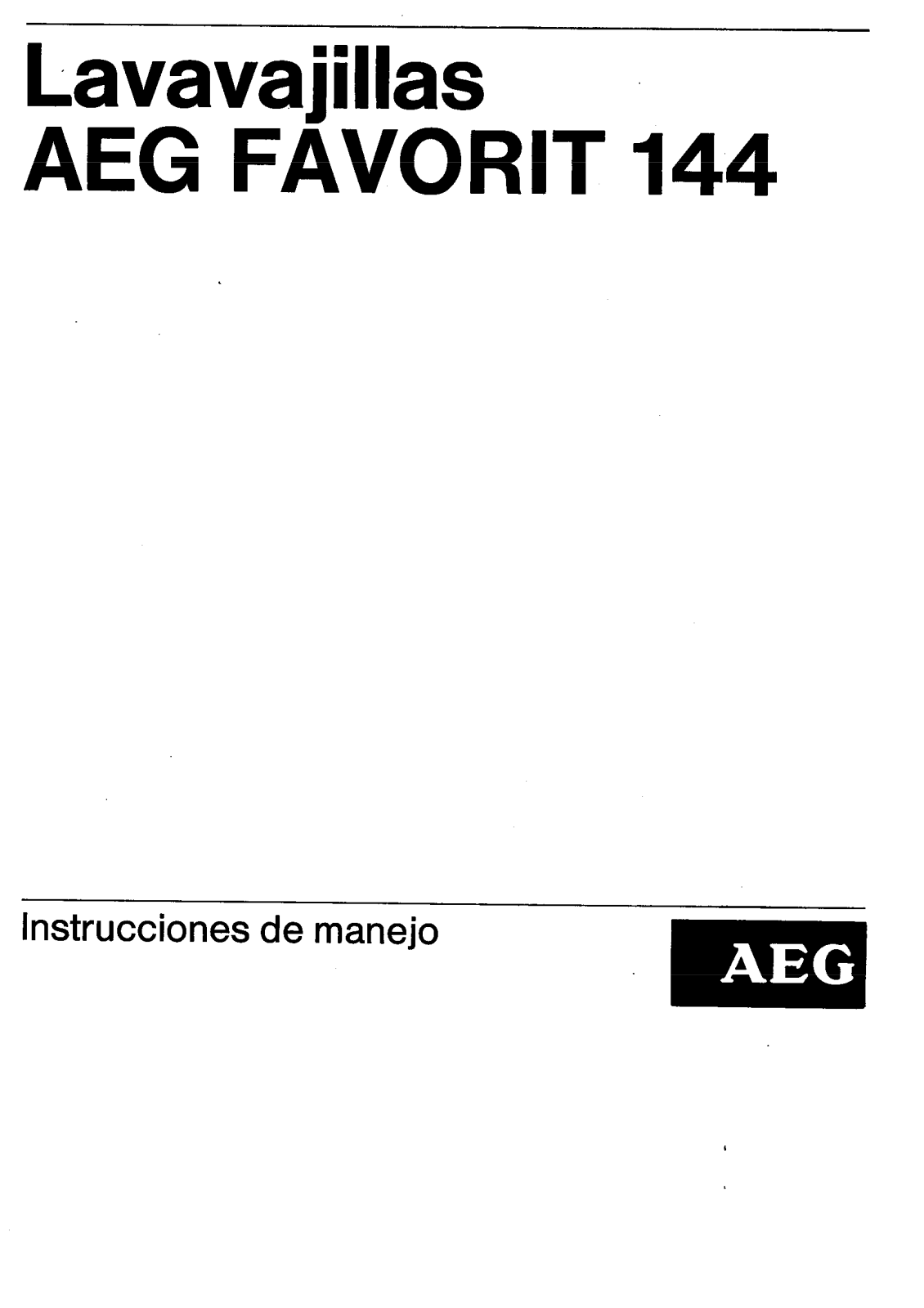 AEG FAV144 User Manual