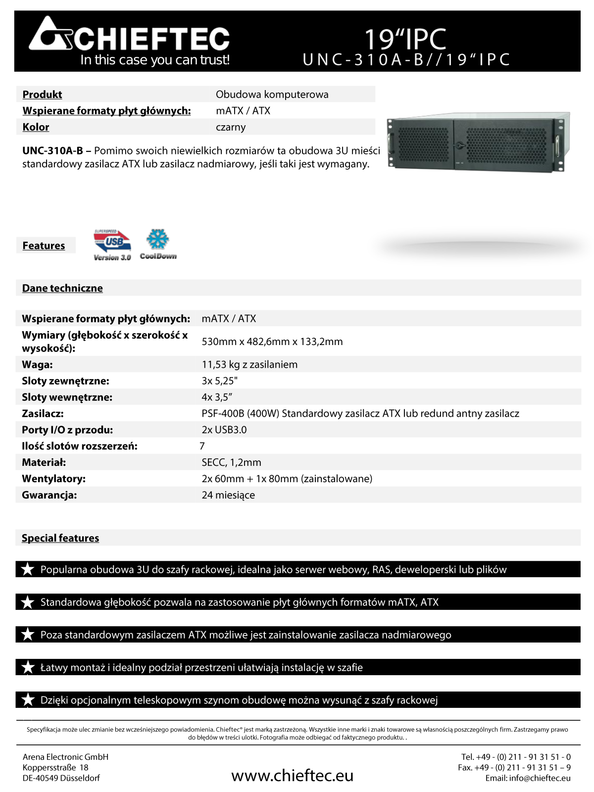 Chieftec UNC-310A-B User Manual