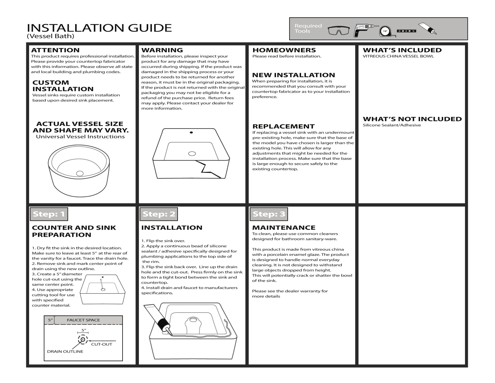 Nantucket RC7102WV Installation Manual