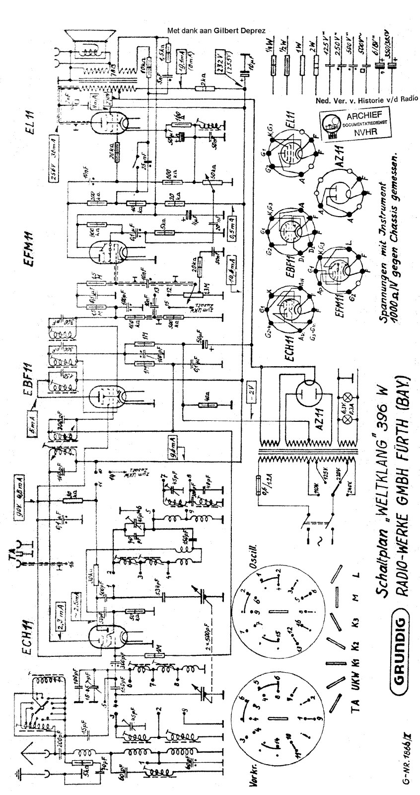 Grundig WELTKLANG-396-W Schematic