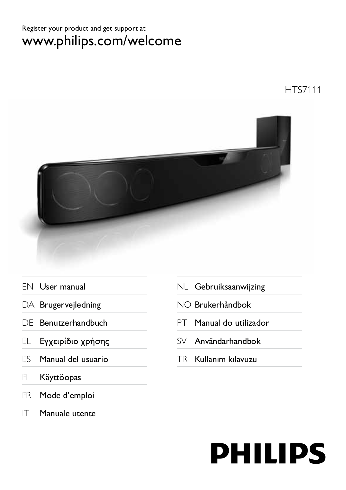 PHILIPS HTS7111 User Manual