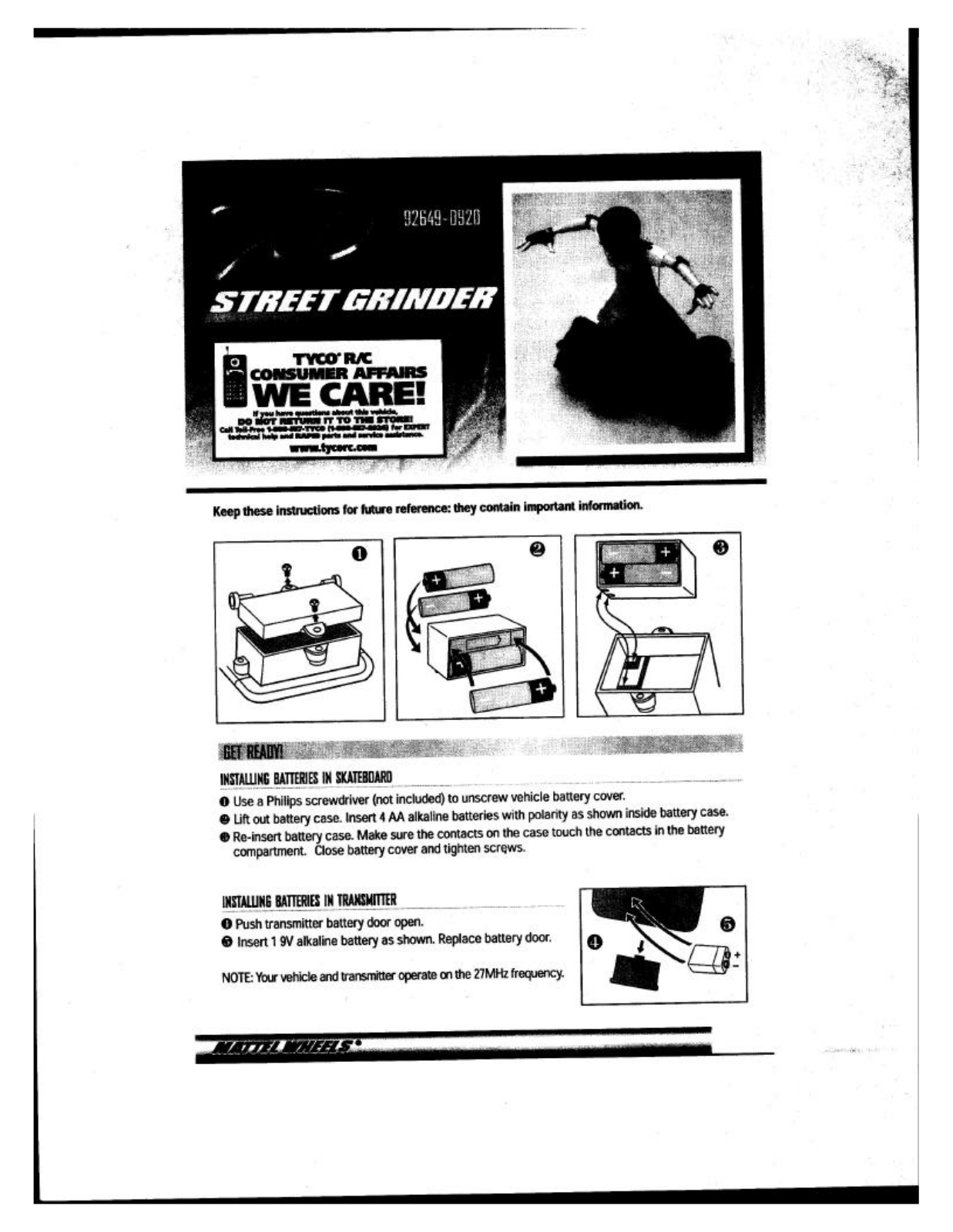 Mattel Toys A Division of Mattel 92649 00A2T User Manual