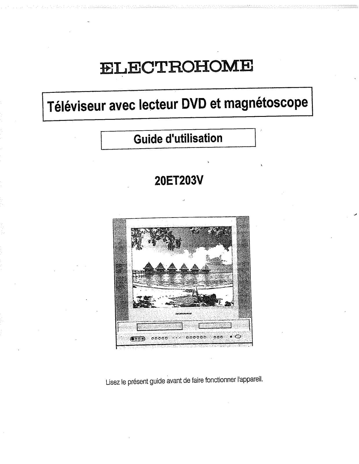 Electrohome 20ET203V User Manual