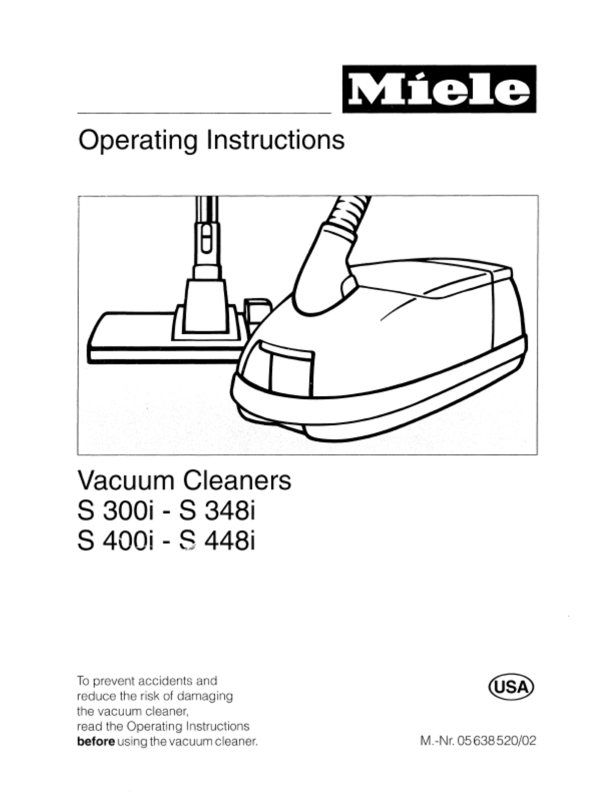 Miele S401I, S328I, S324I, S 434I, S323I Operating instructions