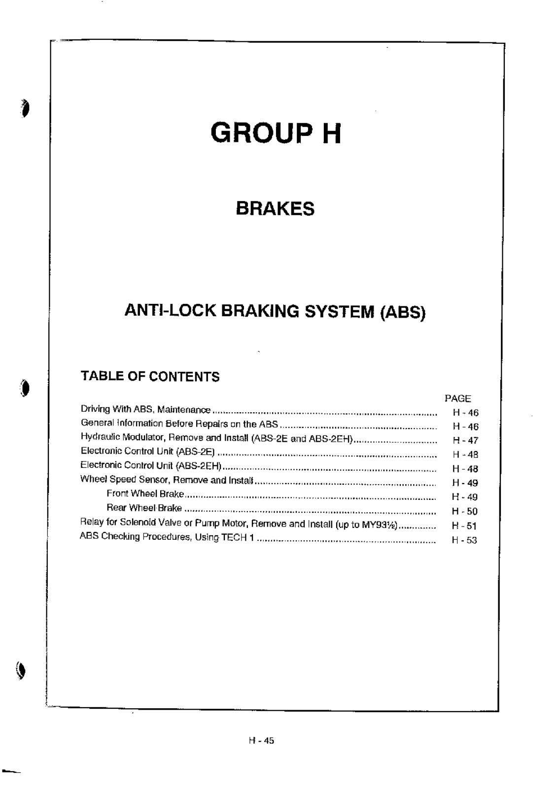 Opel Calibra User Manual