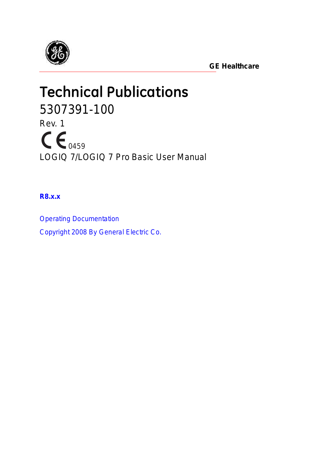 GE LOGIQ 7, LOGIQ 7 Pro User manual