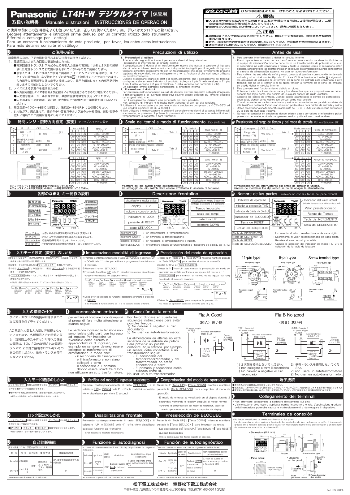 Panasonic LT4HW240ACSJ User guide