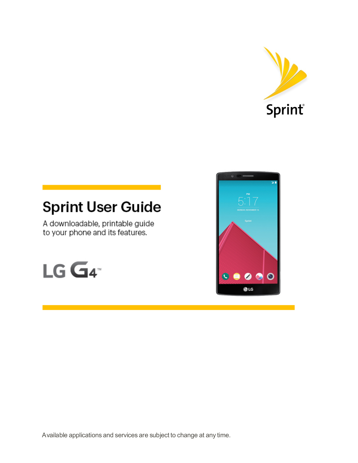 LG Sprint G4 User Manual