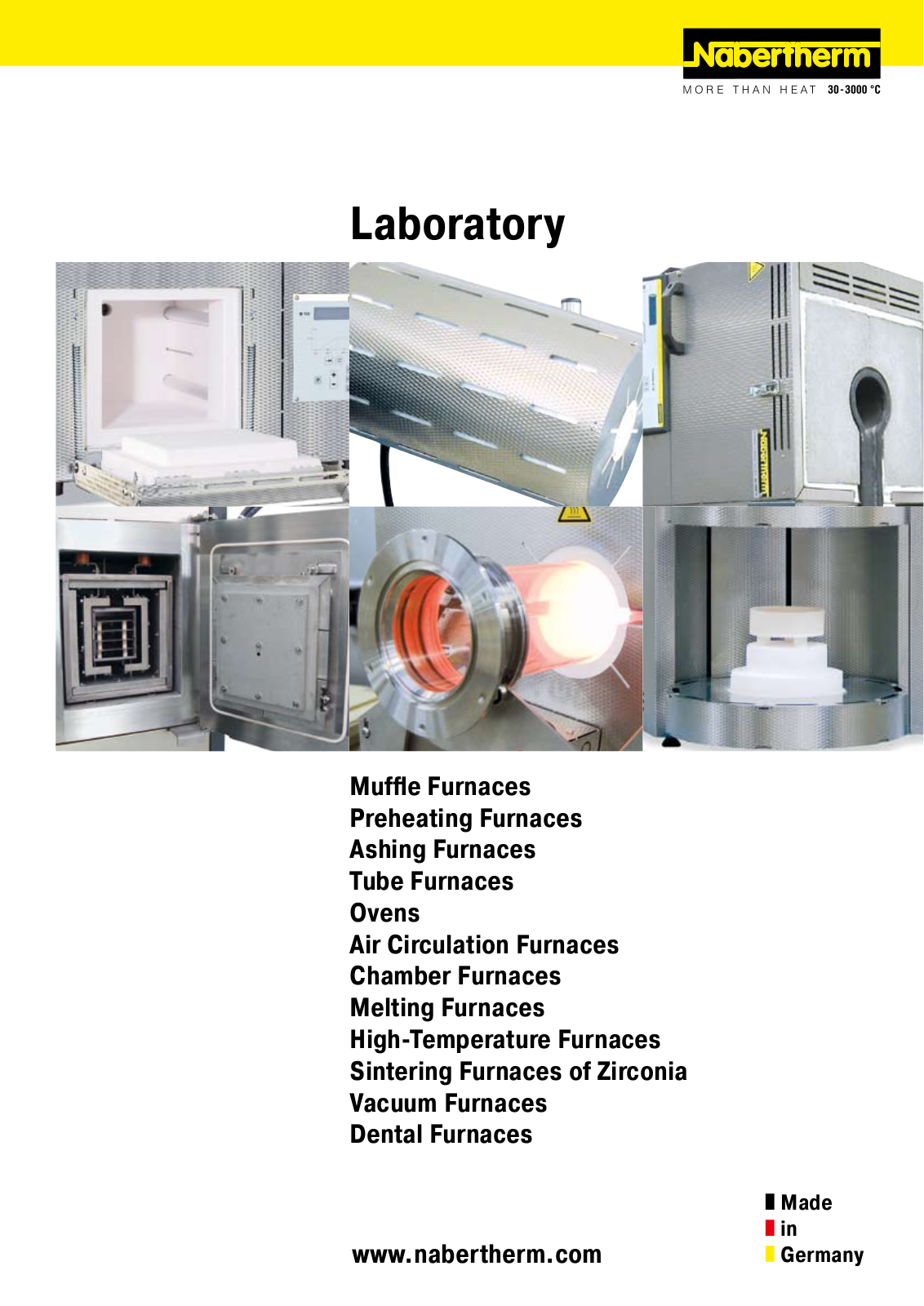 Nabertherm L 3/11, L 5/11, L 9/11, L 15/11, L 24/11 Data Sheet