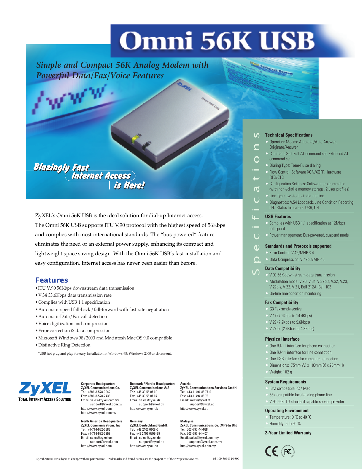 ZyXEL Communications OMNI 56K User Manual