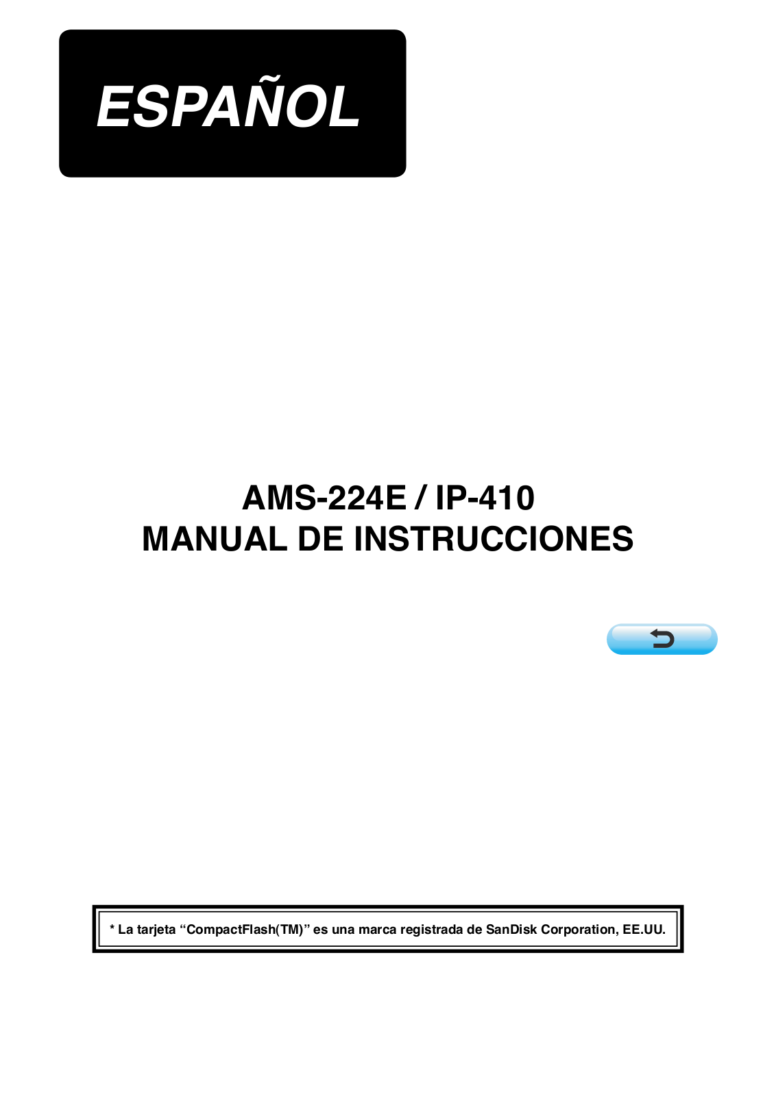 JUKI AMS-224E/IP-410 Instruction Manual