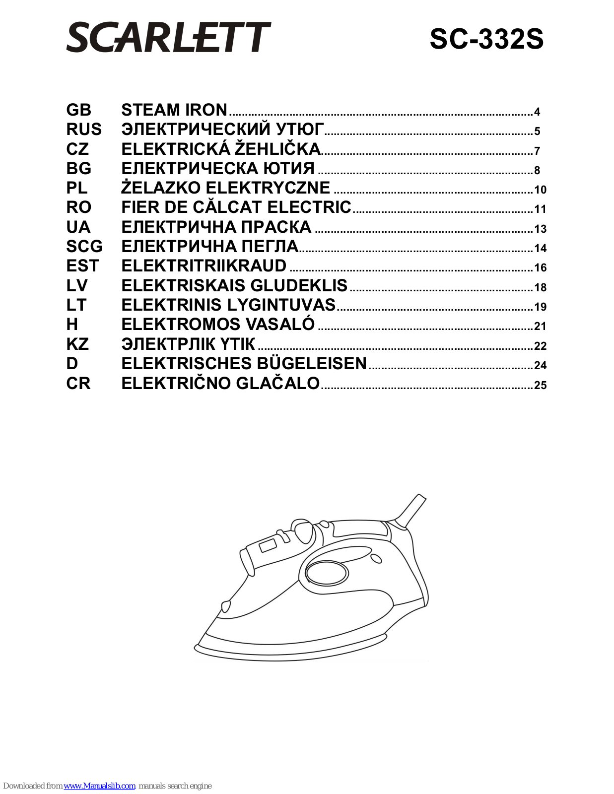 Scarlett SC-332S Instruction Manual