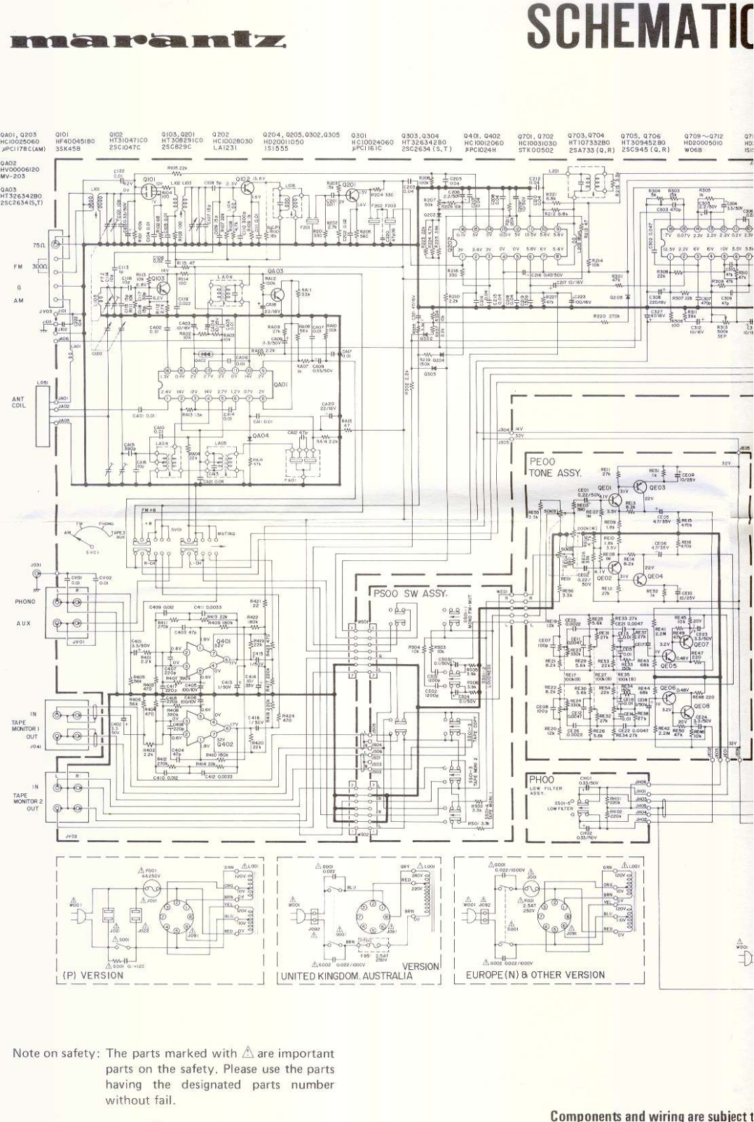 Marantz SR-4000 Schematics