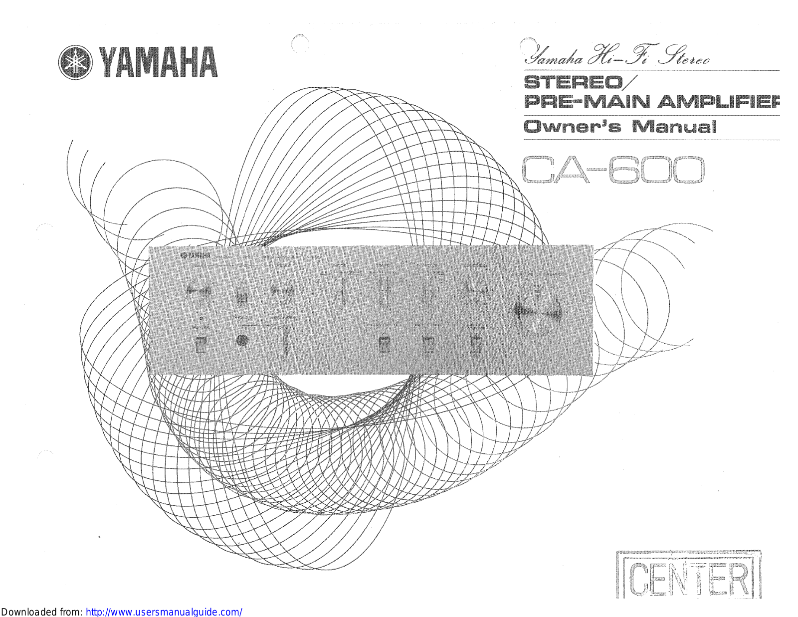 Yamaha Audio CA-600 User Manual