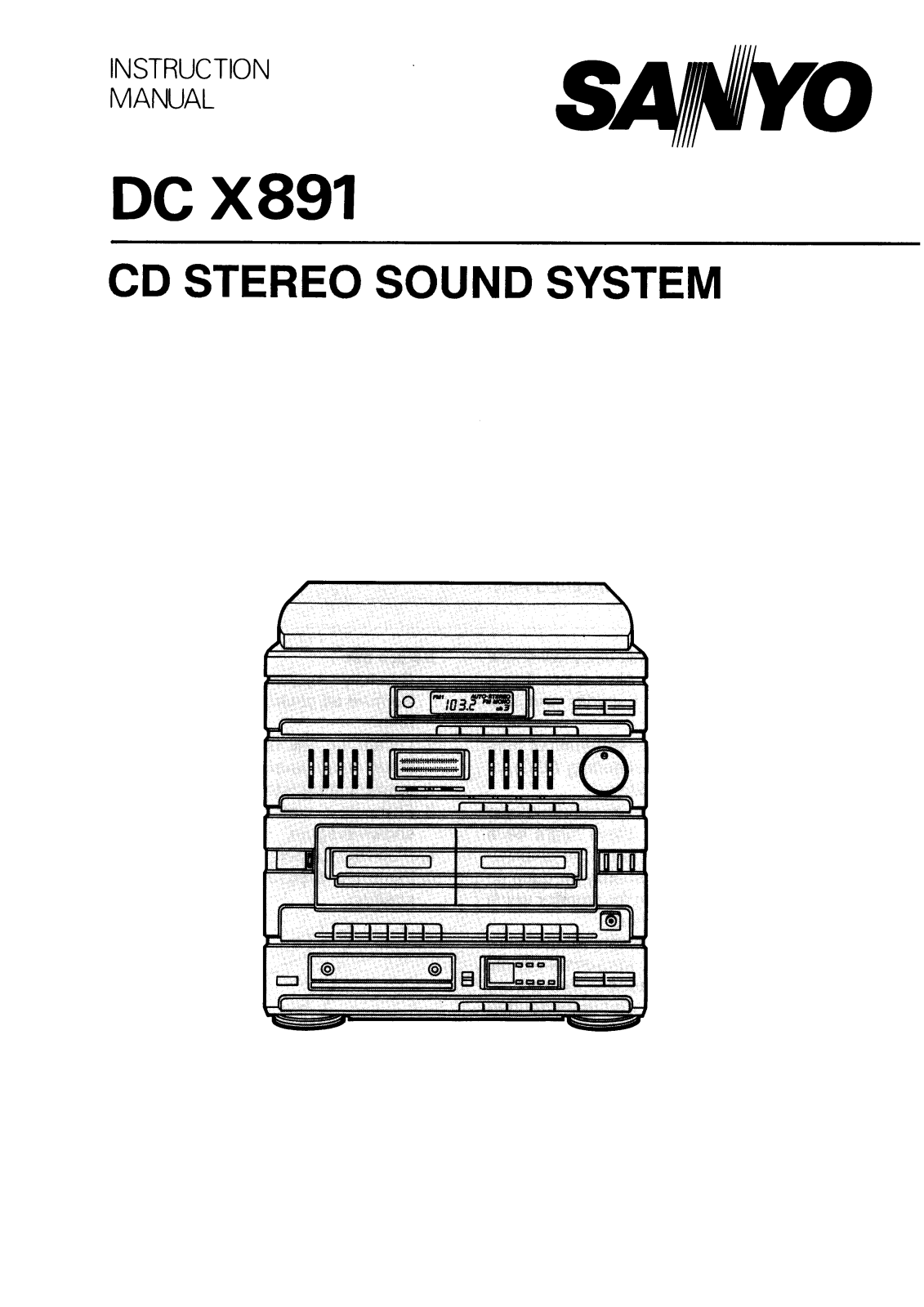 Sanyo DC X891 Instruction Manual